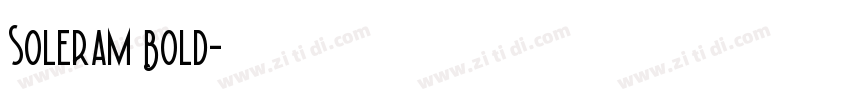Soleram Bold字体转换